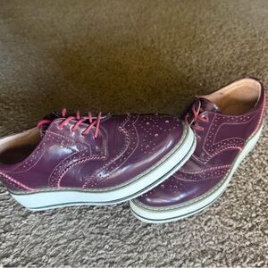 Stylish Purple Brogue Shoes- Used, good condition
